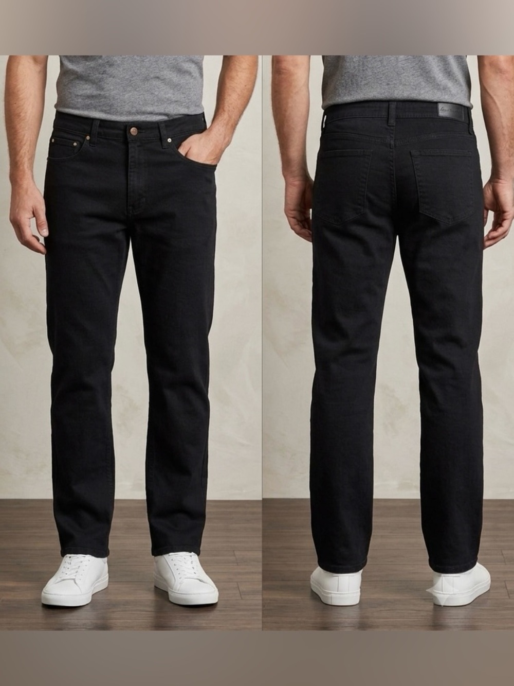 Seventh Avenue Men's Straight Black Jeans - Modern Everyday Fit